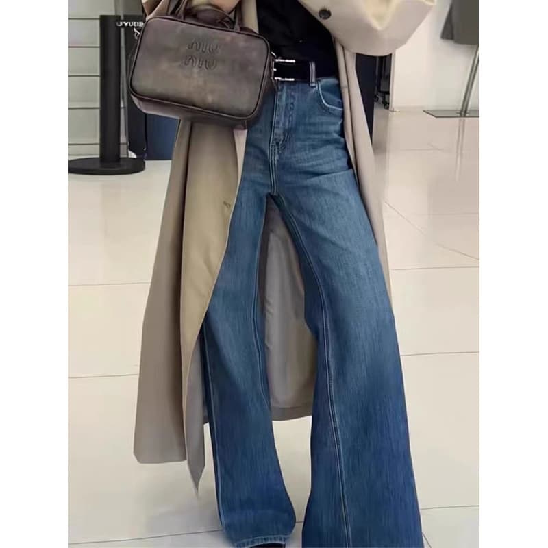 シルエット美人ベルトレディースワイドパンツ