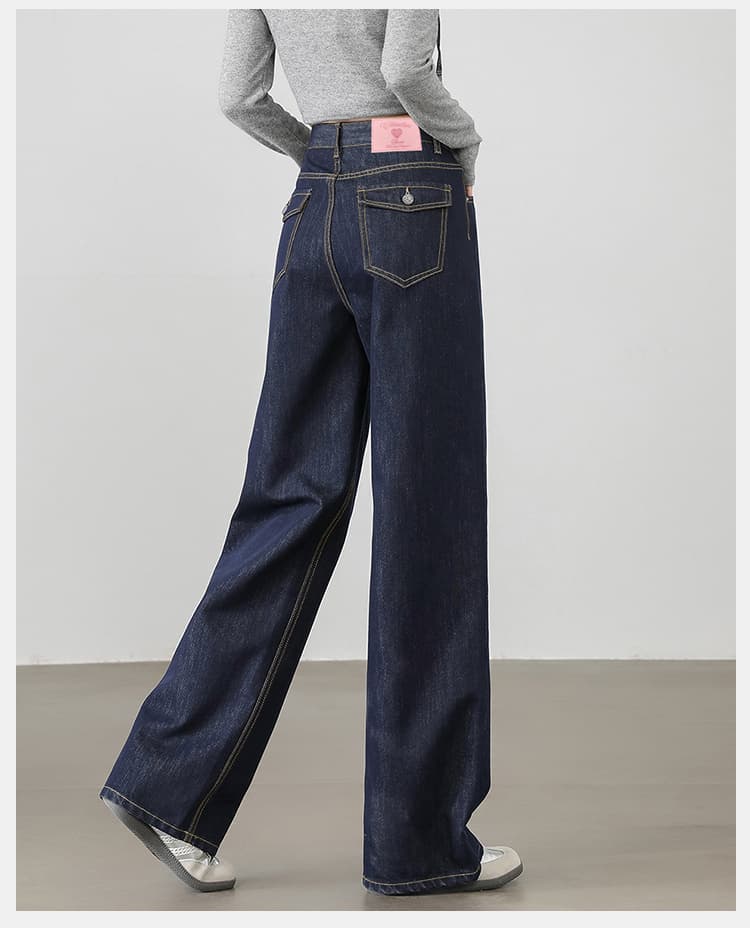 レディースワイドパンツ レディースワイドパンツ すっきり美脚ワイドデニムパンツ