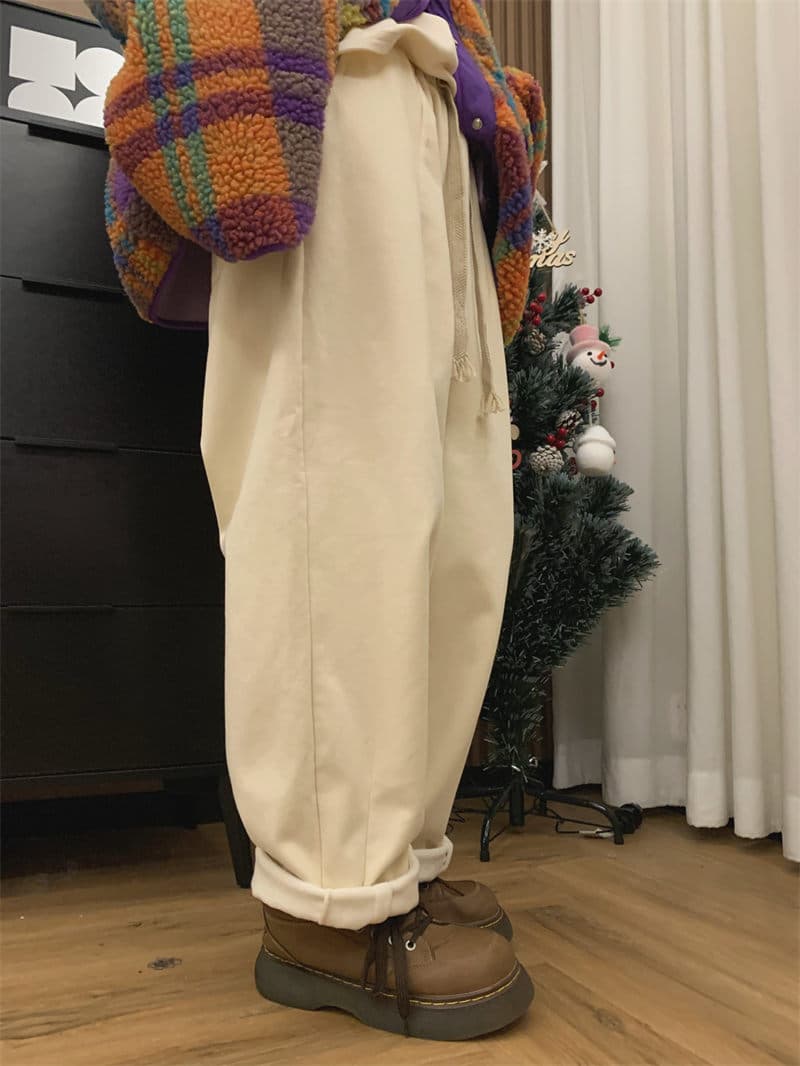 レディースワイドパンツ 新作カジュアル可愛いチノパンツ厚手韓国風