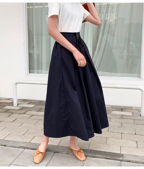 レディースワイドパンツ 春夏新作 麻混素材 ウエストゴム タックワイドパンツ