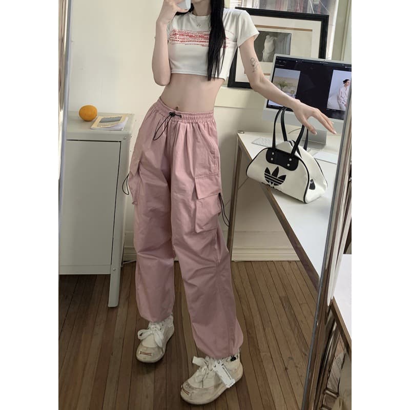 レディースワイドパンツ ゆったり実用性 ポケット付きワイドパンツ