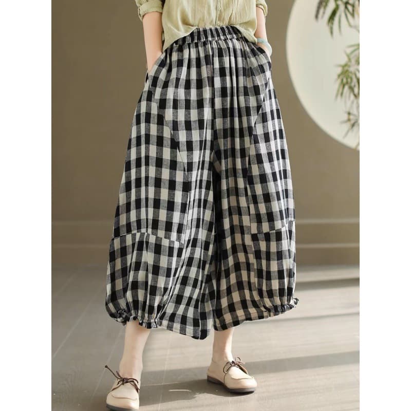 レディースワイドパンツ ふんわりギャザー裾絞りワイドパンツ