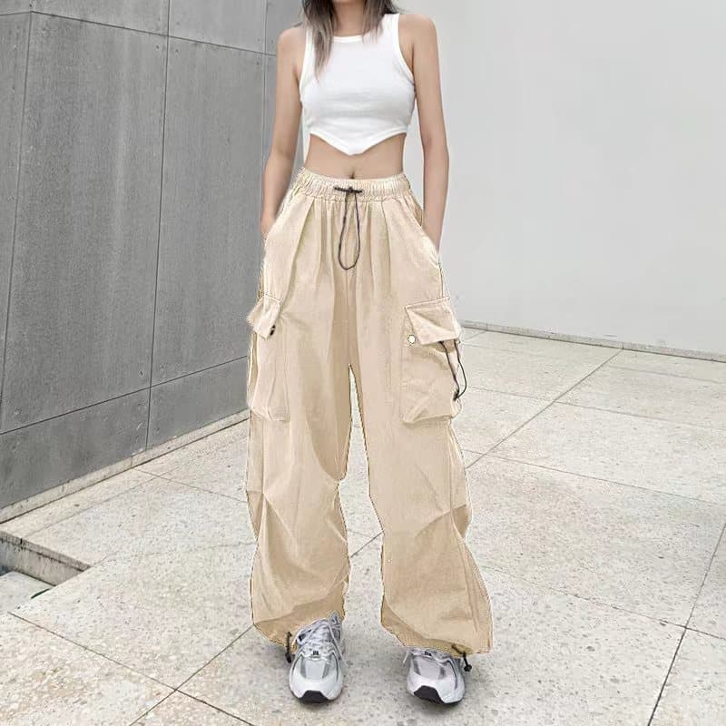レディースワイドパンツ ゆったり実用性 ポケット付きワイドパンツ