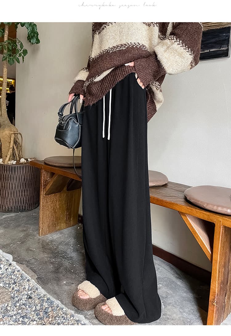 レディースワイドパンツ あったかリラックスルームパンツ