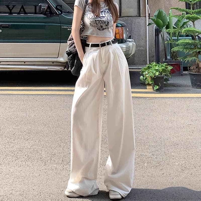 レディースワイドパンツ たっぷりタックワイドパンツ