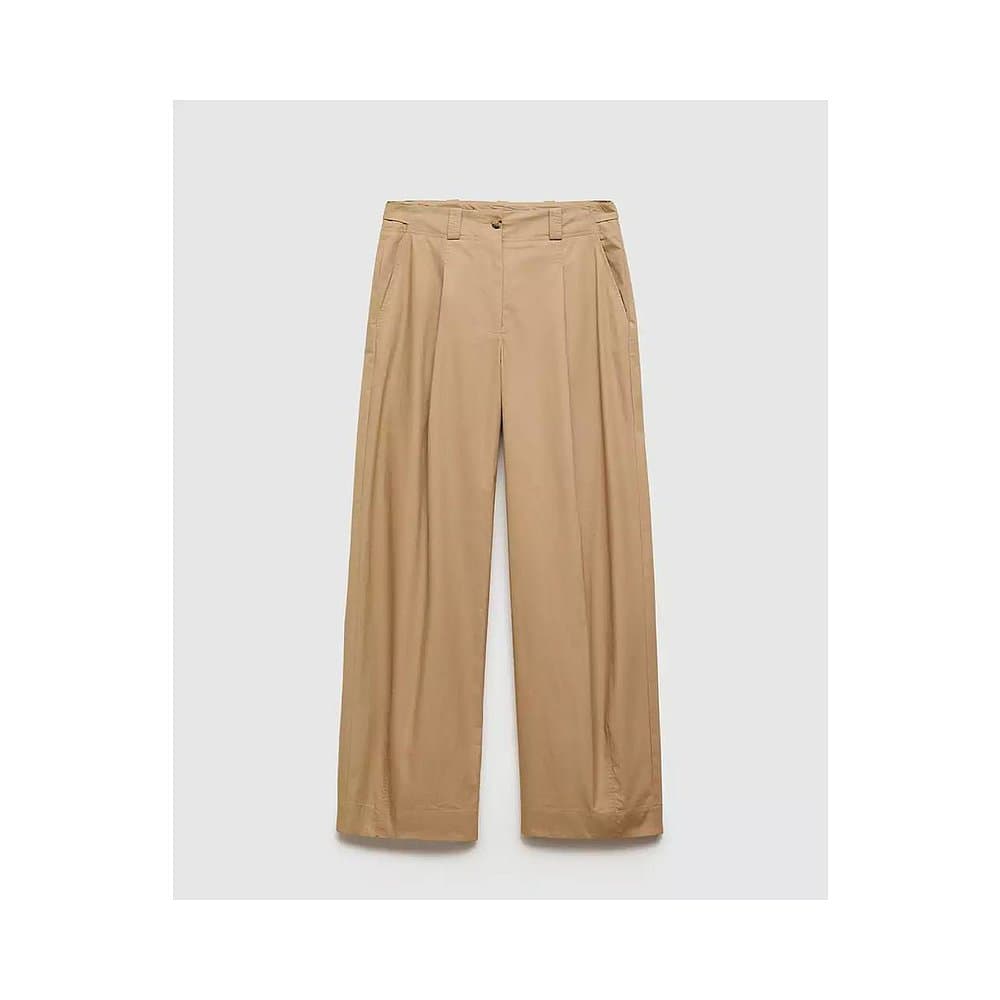 レディースワイドパンツ 上品シルエット ドレープワイドパンツ