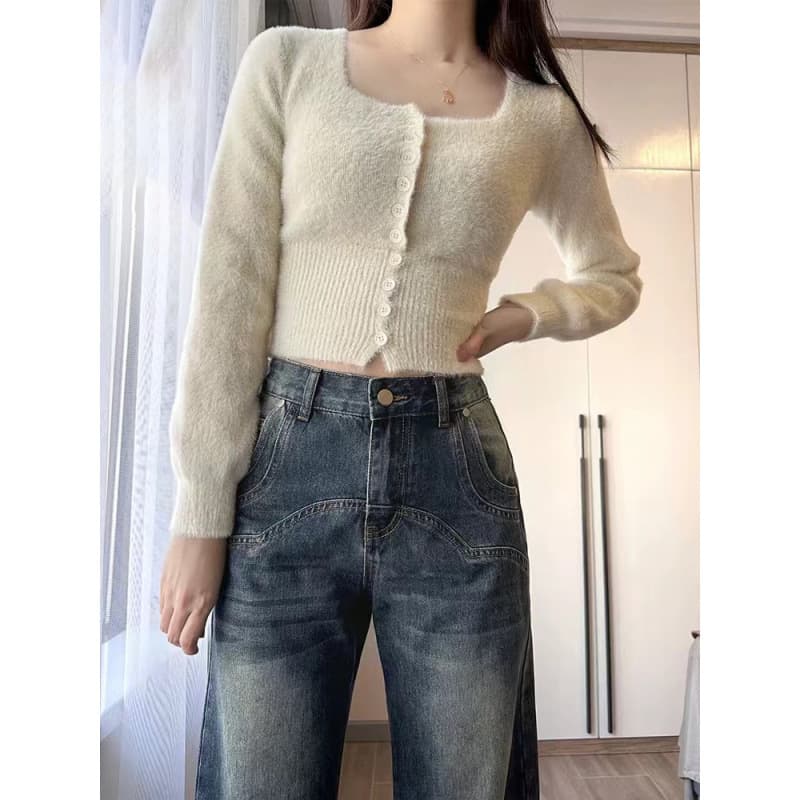 レディースワイドパンツ レトロクラシック ワイドフレアデニム