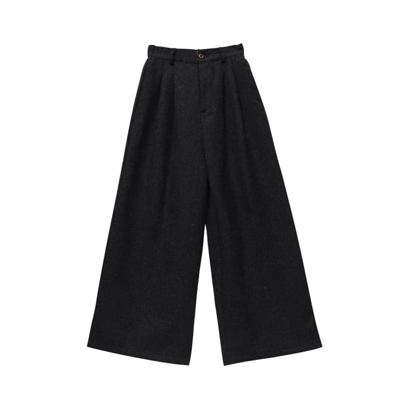 レディースワイドパンツ 贅沢タックロングワイドパンツ