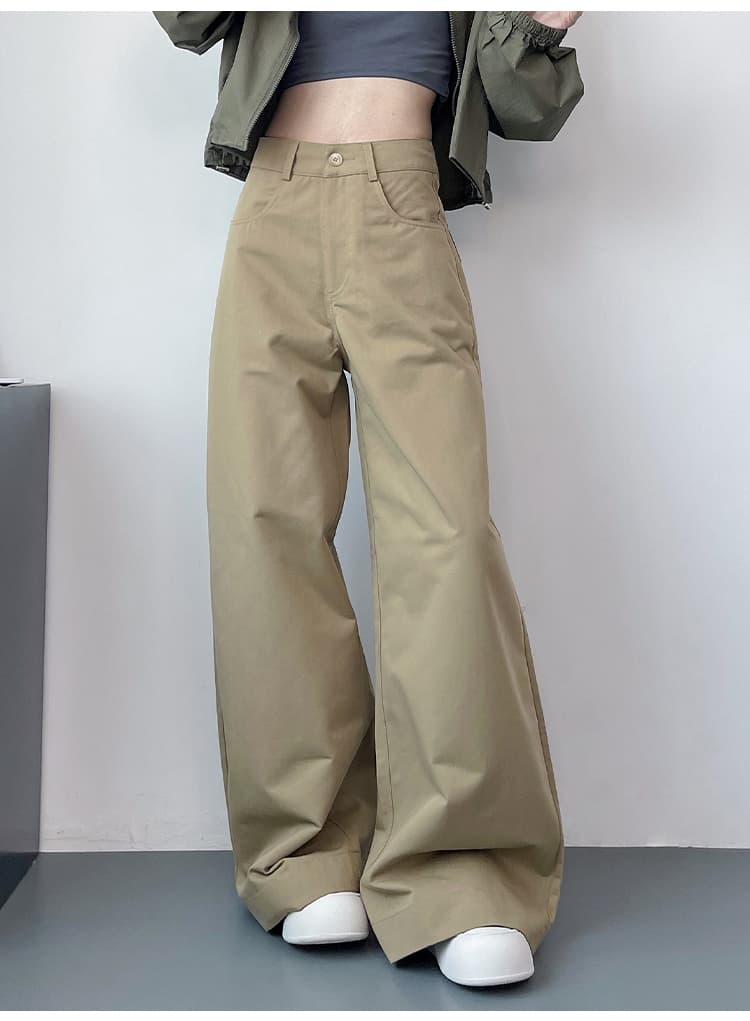 レディースワイドパンツ レディースワイドパンツ ハイウエストフレアチノパンツ