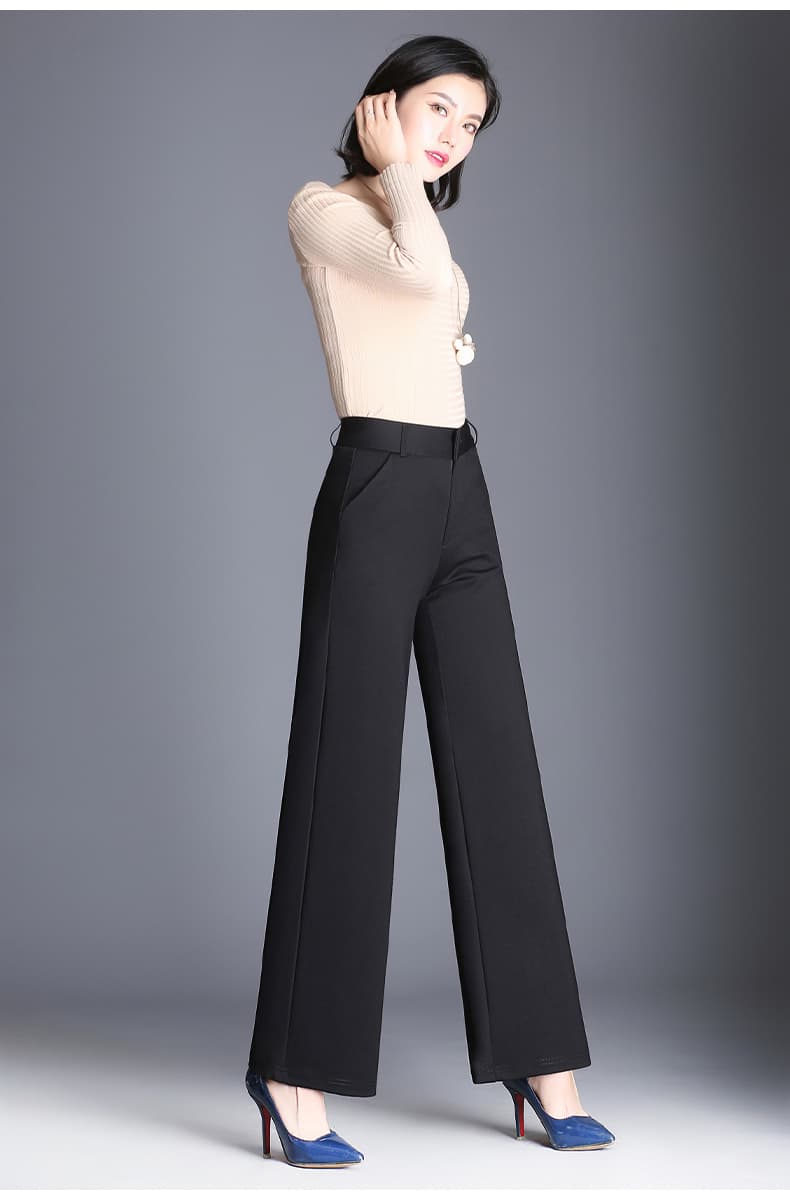 レディースワイドパンツ 優雅なドレープ美シルエットパンツ