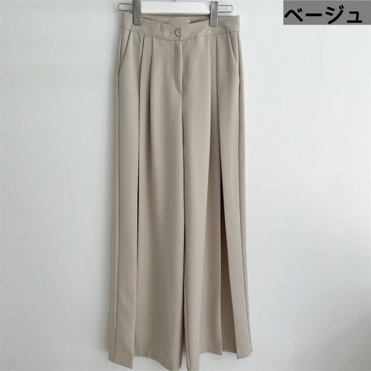 レディースワイドパンツ 美脚効果抜群 ハイウエストワイドパンツ 大人の上品スタイル