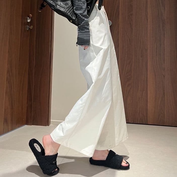 レディースワイドパンツ 上品シルエット ワイドチノパンツ
