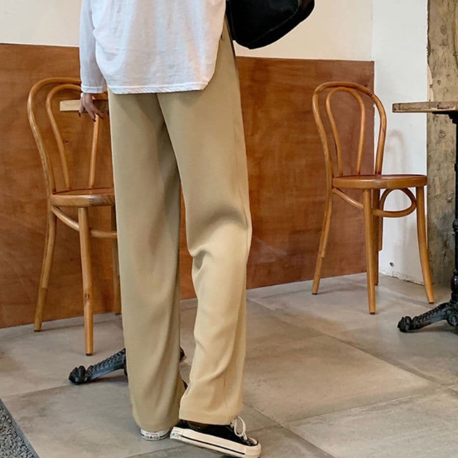 レディースワイドパンツ 上品セミワイド美脚パンツ その他