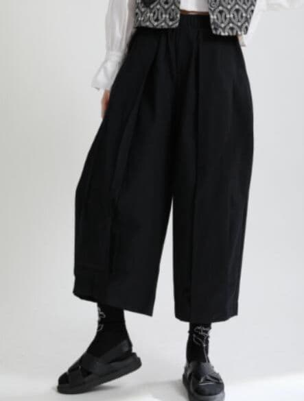 レディースワイドパンツ 秋冬ガールズ九分丈ガウチョパンツ