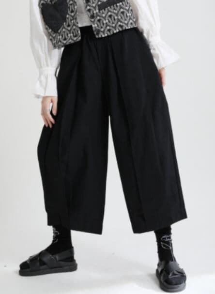 レディースワイドパンツ 秋冬ガールズ九分丈ガウチョパンツ