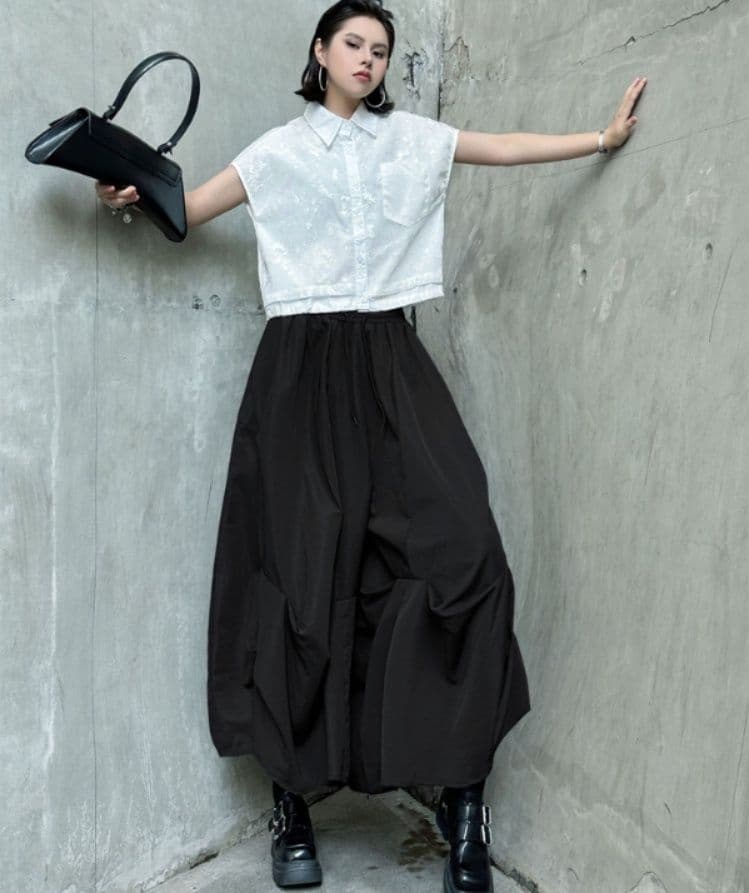 レディースワイドパンツ 2026新作 ハイウエスト美脚見せワイドパンツ ゆったり大人カジュアル