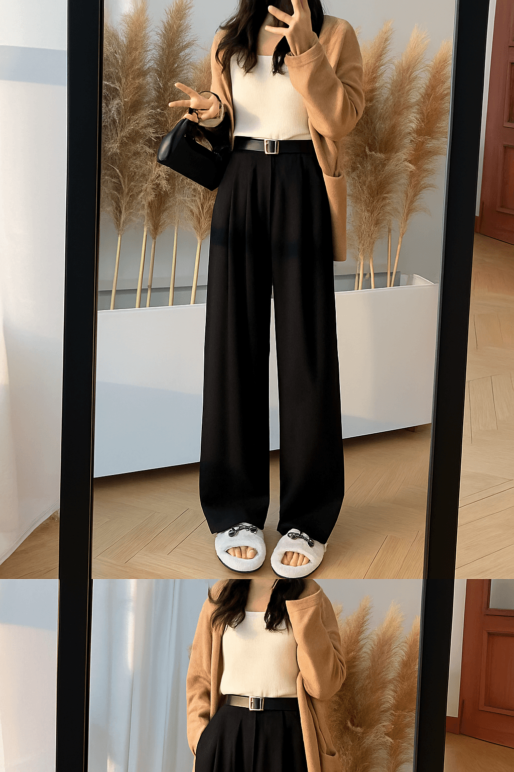 秋冬レディースワイドパンツ韓国風チノパンツ全5色