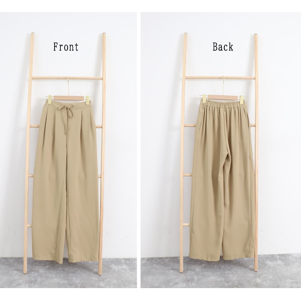 レディースワイドパンツ 上品セミワイド美脚パンツ その他