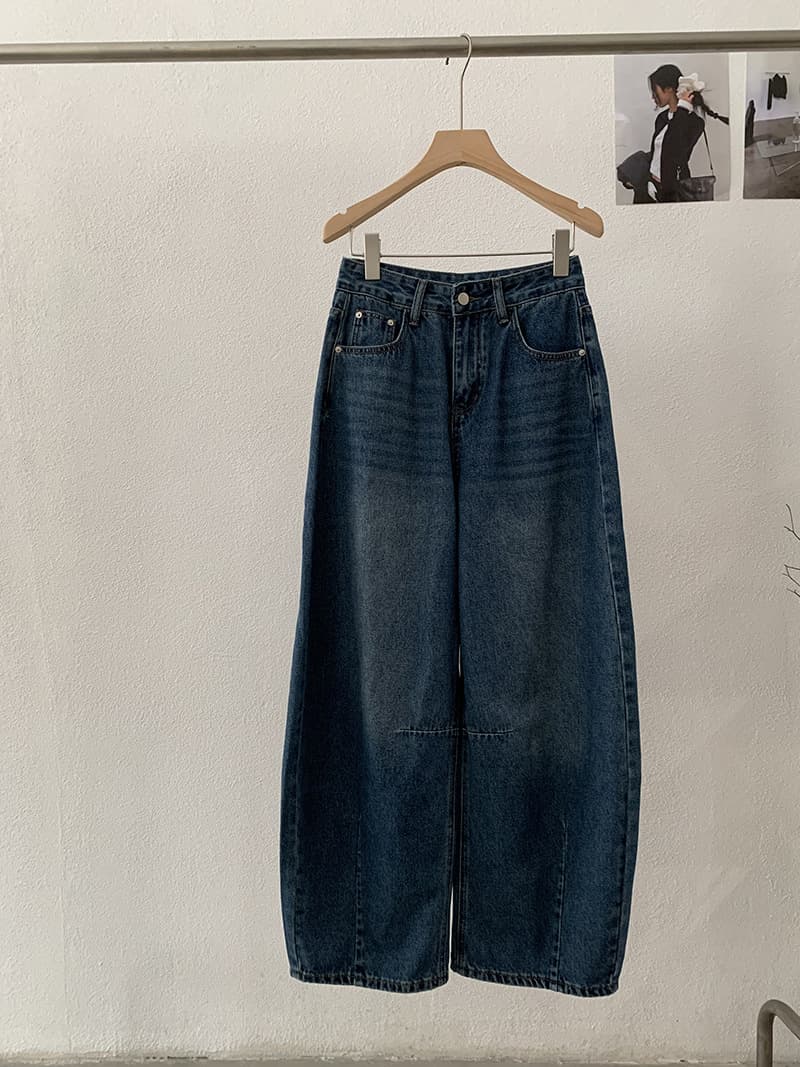 レディースワイドパンツ レディースデニムワイドパンツ ゆったりロング丈 全2色