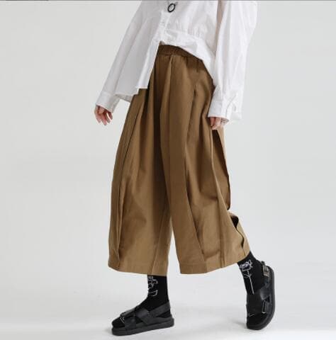 レディースワイドパンツ 秋冬ガールズ九分丈ガウチョパンツ