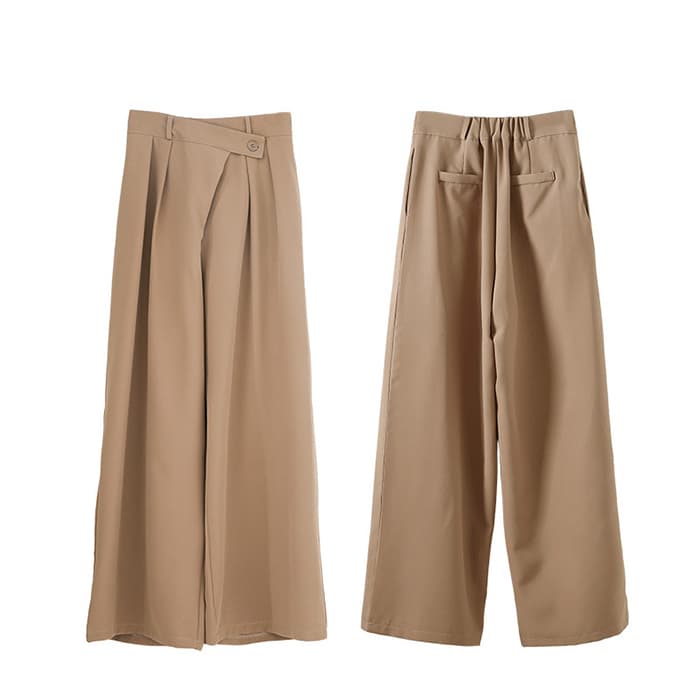 レディースワイドパンツ ハイウエスト ワイドパンツ レディース 脚長効果 カジュアル