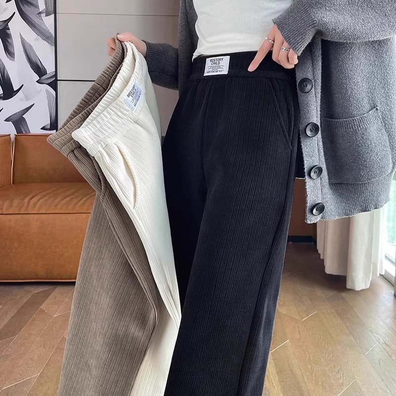 レディースワイドパンツ あったか楽ちんリラックスパンツ