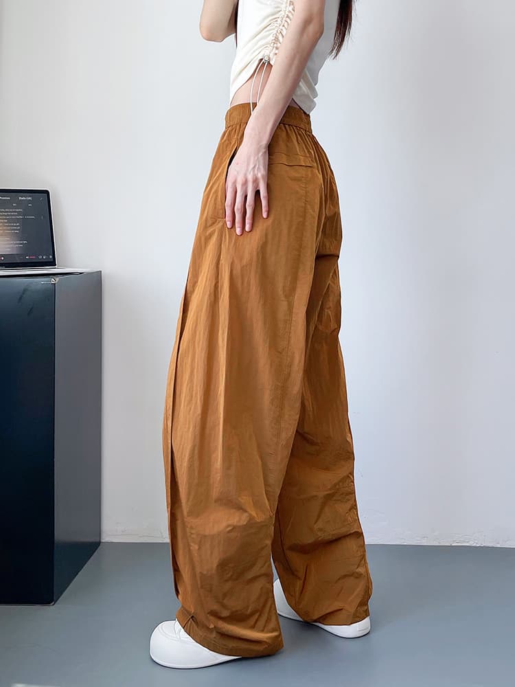 レディースワイドパンツ ゆったりリラックスチノワイドパンツ
