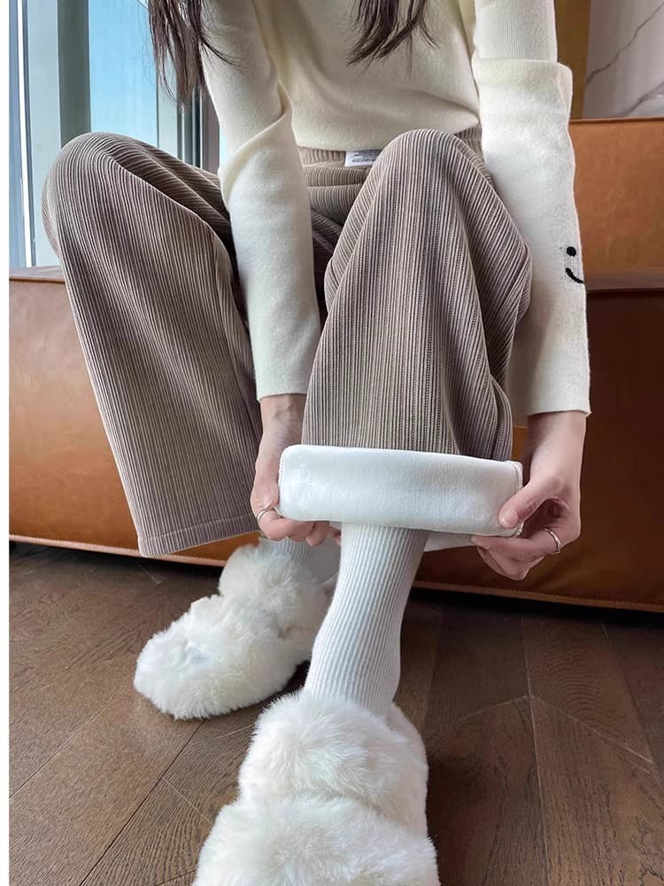 レディースワイドパンツ あったか楽ちんリラックスパンツ