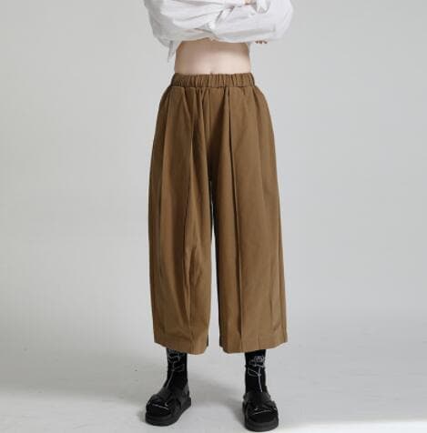 レディースワイドパンツ 秋冬ガールズ九分丈ガウチョパンツ