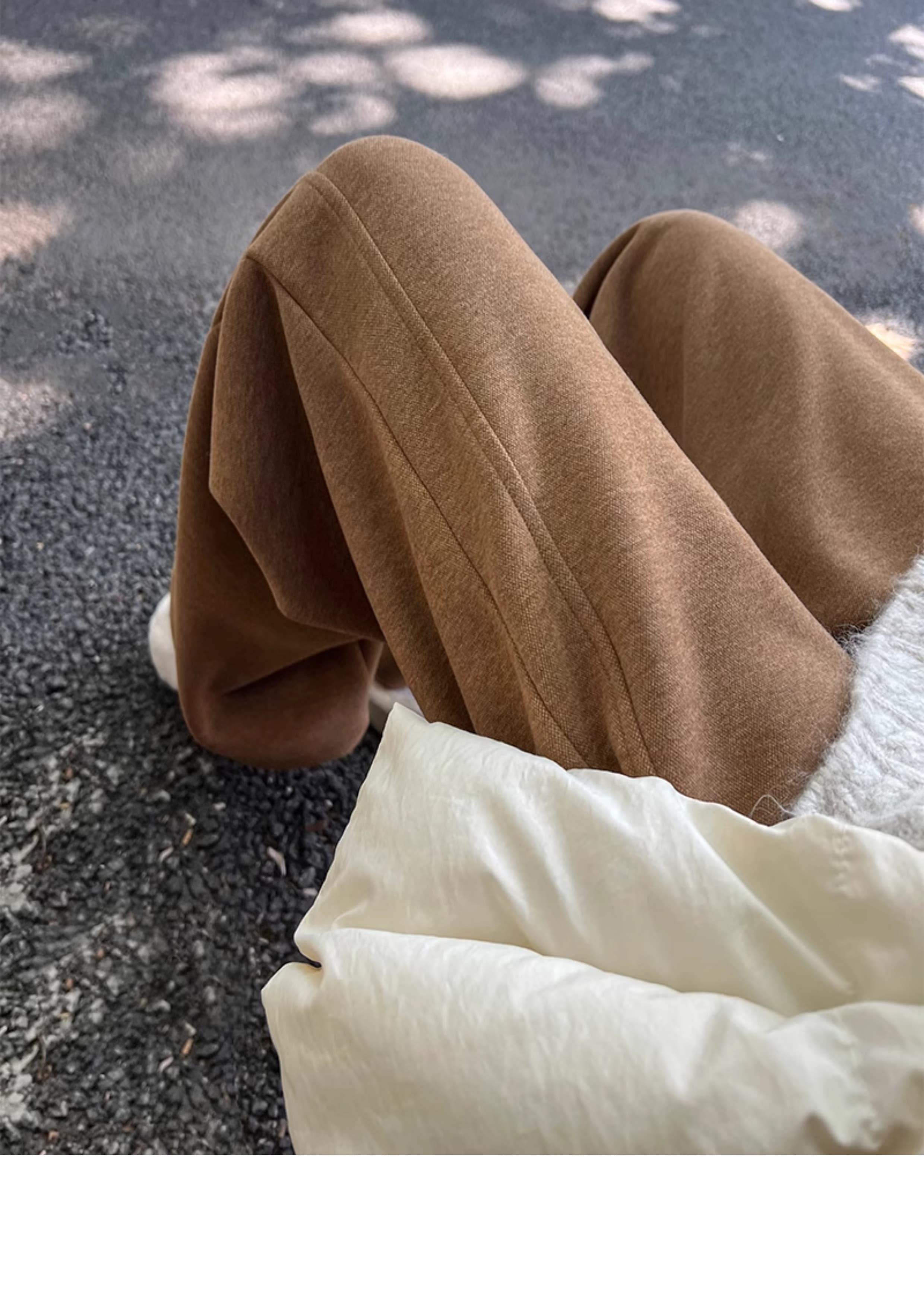 レディースワイドパンツ あったか裏起毛ワイドルーズパンツ